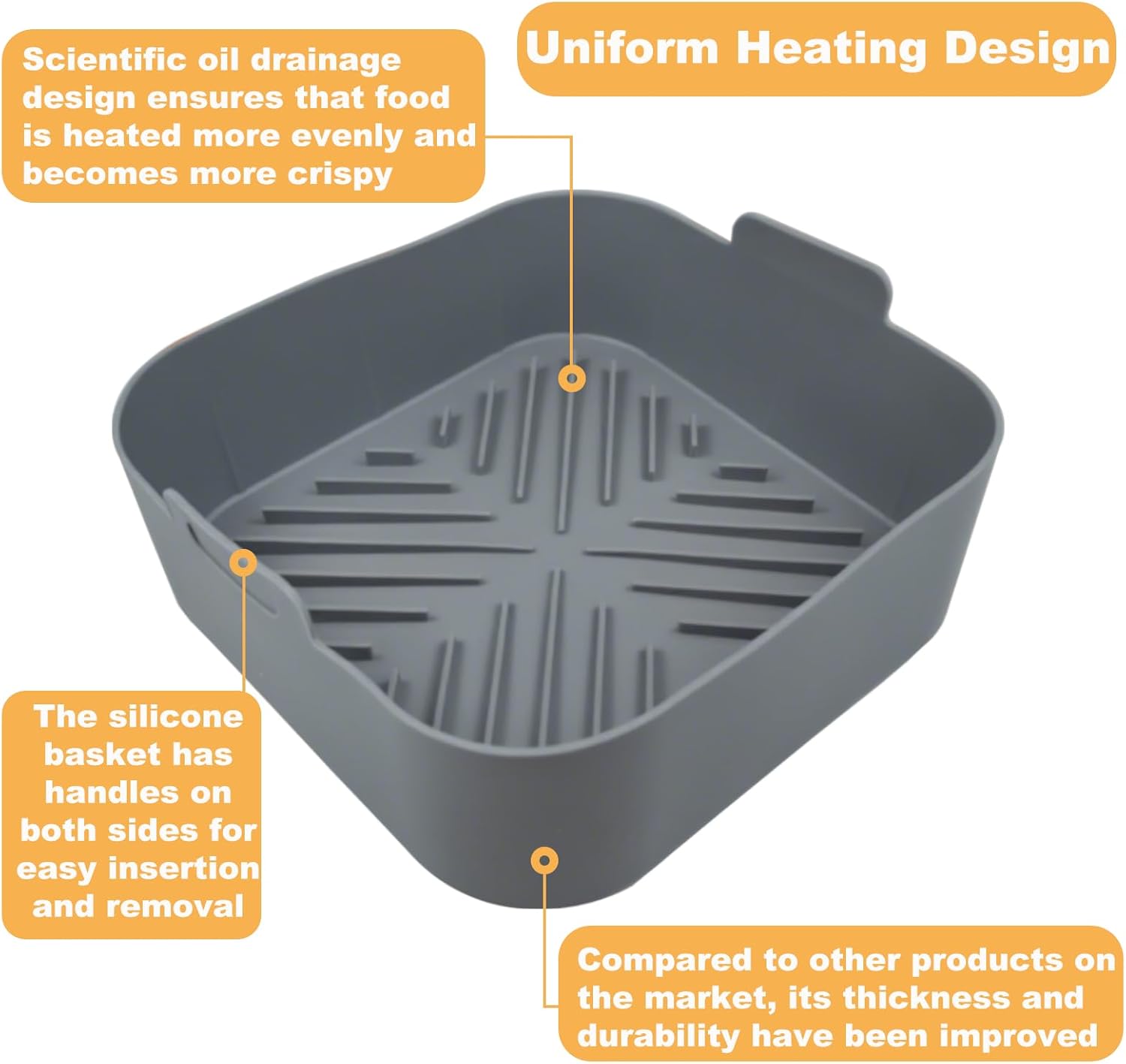 Non-stick 8.2inch Air Fryer Si - đánh giá và giá Air Fryer Silicone Pot Liner