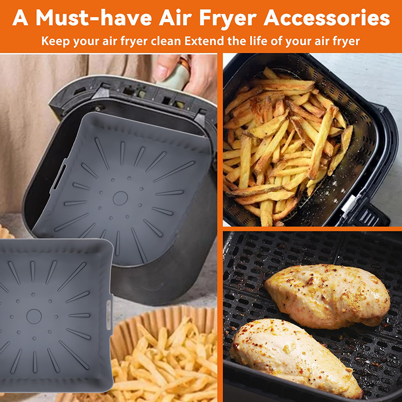 Square Large Silicone Air Frye - đánh giá và giá Air Fryer Silicone Pot Liner