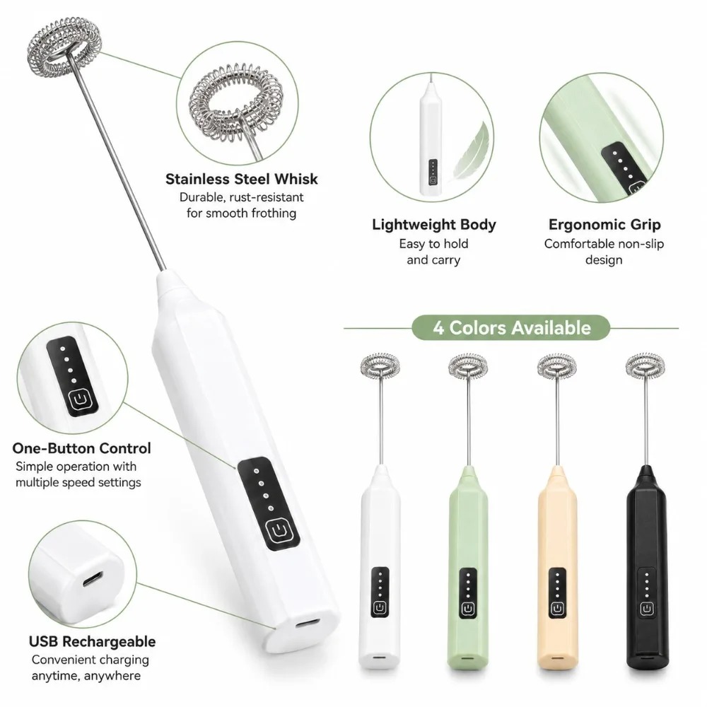 Milk Frother and Egg Beater El - đánh giá và giá Electric Milk Frother Handheld