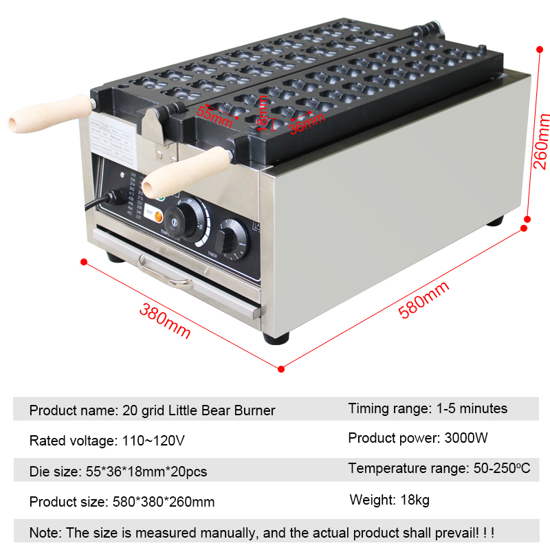 Commercial 20Pcs Bear Shape Ta - đánh giá và giá Mini Waffle Maker Machine